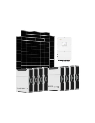 Kit fotovoltaico trifase 50350W inverter 50kW Solis litio 46.98kWh Weco EVO 5k3
