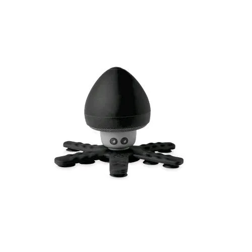Celly Squiddy Diffusore Wireless con 6 Tentacoli Flessibili Dotati di 13 Ventose Resistente All'acqua 3 W Nero