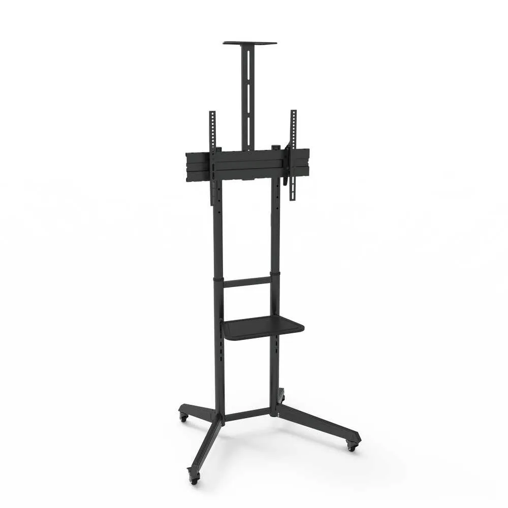 STAFFA PAVIMENTO TV FINO 600X400 NPF10313 LOAD 50KG CON RUOTE