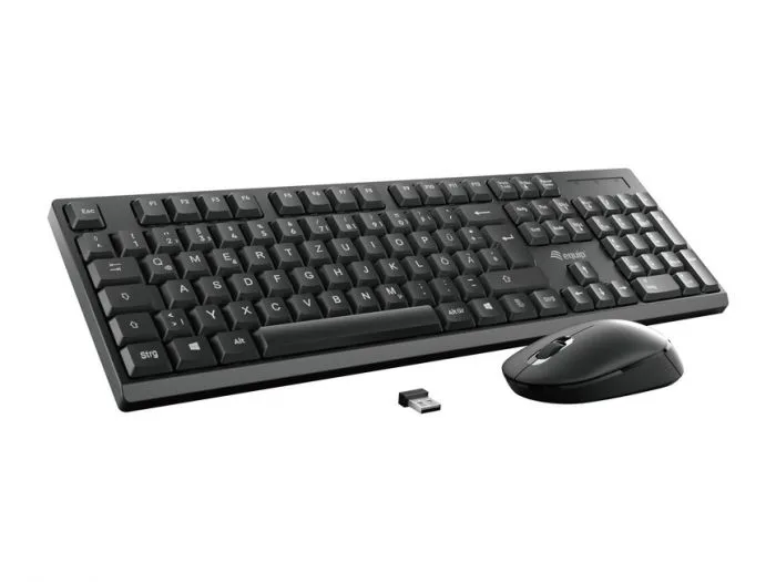 Equip Kit Tastiera 105 Tasti Soft Touch Italiana + Mouse Wireless 3 Pulsanti 1.200 DPI Nero