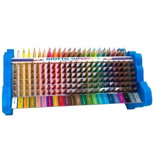 Giotto Espositore Pastello Fusto Esagonale Mina 3,8 mm Colori Assortiti Conf 558 Pz.