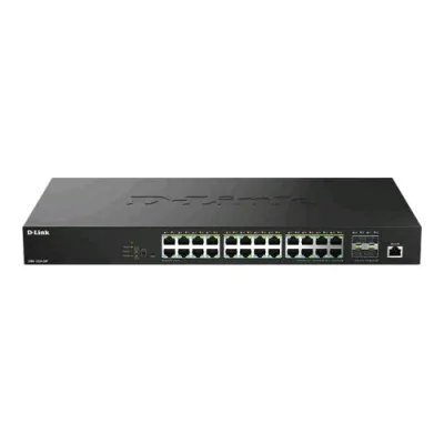 D-Link DMS-1250-28P Switch di Rete Gestito L2+ 28 Porte - 24 x 10/100/1000/2.5G (POE+) + 4 x 10 Gigabit SFP+ POE+ (475 W) Desktop