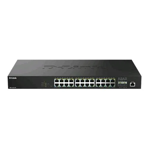 D-Link DMS-1250-28P Switch di Rete Gestito L2+ 28 Porte - 24 x 10/100/1000/2.5G (POE+) + 4 x 10 Gigabit SFP+ POE+ (475 W) Desktop