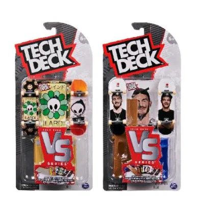 Spin Master Tech Deck Plan B Skateboads Serie Versus con 2 Fingerboard 1 Ostacolo e 4 Carte Sfida Modello Casuale