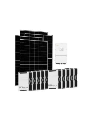 Kit fotovoltaico trifase 50350W inverter 50kW Solis litio 62.64kWh Weco EVO 5k3