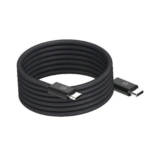 Celly Cavo Magnetico Anti Groviglio Intrecciato USB-C Maschio-Maschio 60 W 1 m Nero
