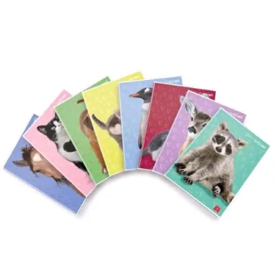 Pigna Dolci Cuccioli Maxi Quaderno Punto Metallico 80 g A4 42 Fogli a Righe 0C 8 Soggetti Assortiti Conf 10 Pz.