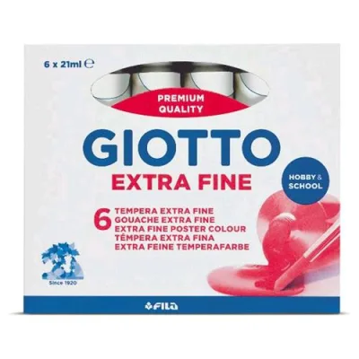 Giotto Extra Fine Tempera Tubo da 21ml Col. Bianco Conf 6 Pz.