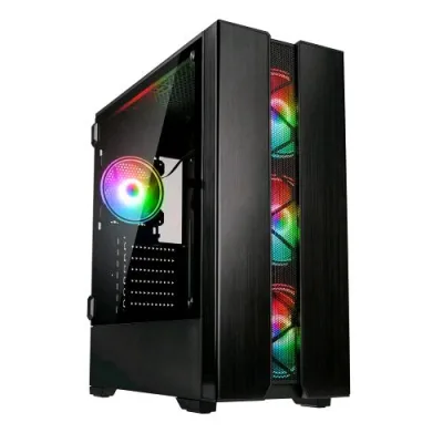 Kolink Phalanx V2 Case ARGB Middle Tower Minitx Matx ATX/E-ATX Vetro Temperato No-Power Nero