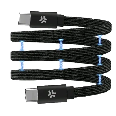 Celly Cavo Magnetico USB-C Maschio-Maschio 60 W 1 m Nero