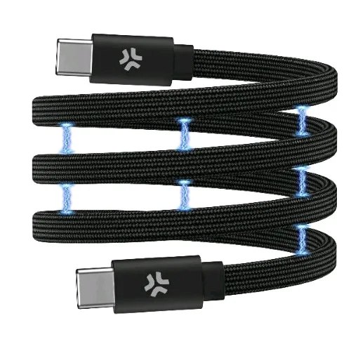 Celly Cavo Magnetico USB-C Maschio-Maschio 60 W 1 m Nero