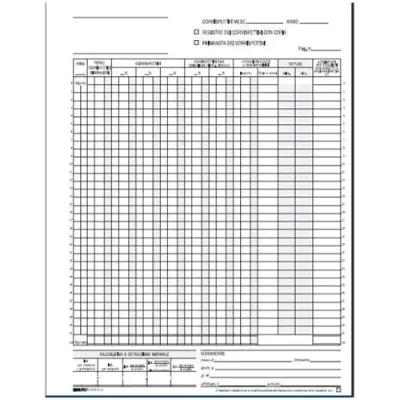 Edipro Registro Prima Nota Iva Corrispettivi Autocopiante 2 Fogli 297X230MM 26 Fogli Conf 10 Pz.