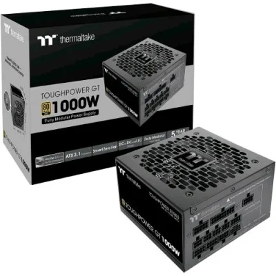 Thermaltake Toughpower GT 1000W Alimentatore 80 Plus Gold Completamente Modulare Pcie 5.1 ATX 3.1 Nero
