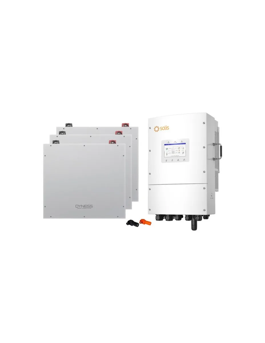 Sistema di accumulo trifase inverter 8kW Solis LV batteria al litio 15.36kWh Dyness DL5.0C