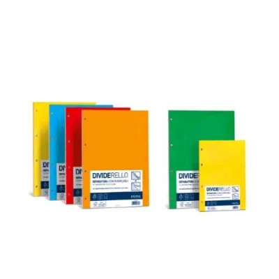 Cartotecnica Favini Dividerello Divisori Fustellati in Cartoncino 220g 160X210 mm Colori Assortiti Conf 10 Pz.