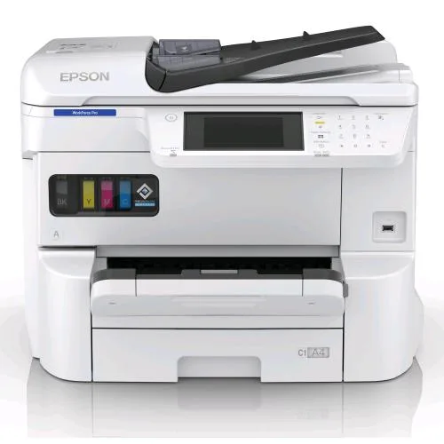 Epson Workforce Pro Em-C7100DWF Stampante Multifunzione Ink Jet a Colori A3 Wi-Fi Scanner Adf Fax a Colori 33,6 Kbit/S Cassetto 335 Fogli Gigabit LAN USB 35PPM Bianco