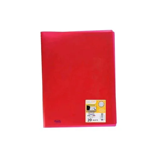 Favorit Portalistini in PP 220X300MM A4 20 Buste Col. Rosso