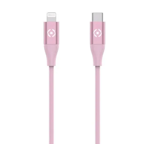 Celly Cavo Power Delivery USB-C a Lightning fino a 60W 1.5m Pink