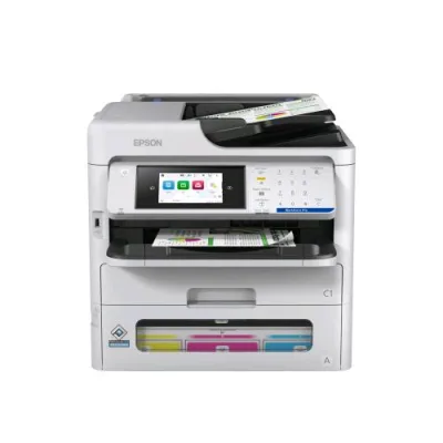 Epson Workforce Pro Em-C800RDWF Stampante Multifunzione Ink Jet a Colori A4 Wi-Fi Duplex Scanner Piano e Adf Fax a Colori 33.6 Kbps Casseto 330 Fogli Gigabit LAN USB 35PPM Bianco