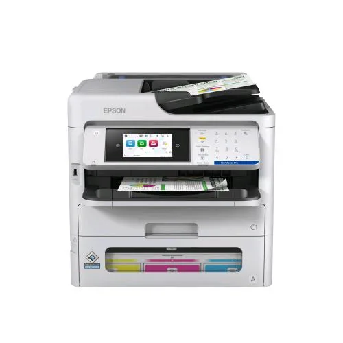 Epson Workforce Pro Em-C800RDWF Stampante Multifunzione Ink Jet a Colori A4 Wi-Fi Duplex Scanner Piano e Adf Fax a Colori 33.6 Kbps Casseto 330 Fogli Gigabit LAN USB 35PPM Bianco