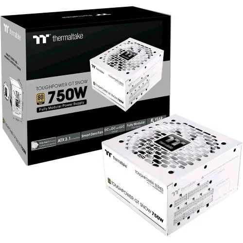 Thermaltake Toughpower GT 750 Alimentatore 750 W 80+ Gold Completamente Modulare ATX 3.1 Snow White