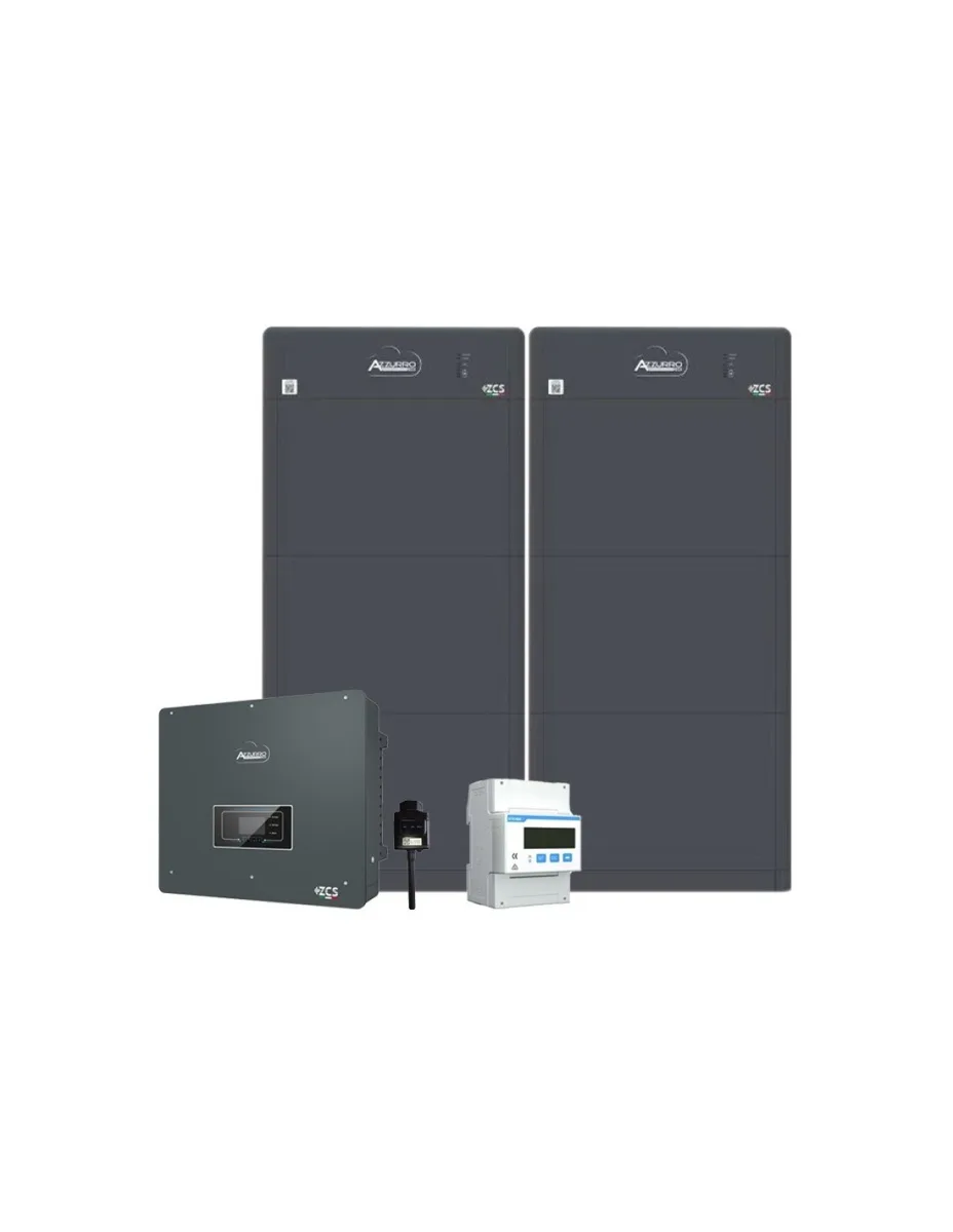 Sistema di accumulo trifase inverter 15kW Zucchetti batterie al litio HV ZBT 5K 30.72kWh