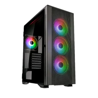 Kolink Stronghold Prism ARGB Case Middle Tower ATX Eatx Micro ATX Mini-Itx Pannello Laterale in Vetro Temperato 2XUSB 2.0 1XUSB 3.1 4XVENTOLE ARGB Installate Grey