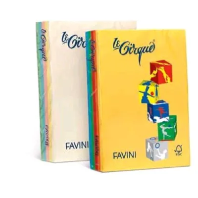 Cartotecnica Favini le Cirque Forti Mix Risma da 500 Fogli 80 g 21 x 29.7 cm A4 5 Colori Assortiti