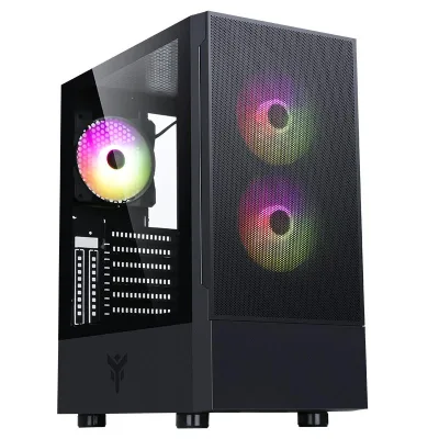 ITEK Siisbe 3.0 Midi Towe Gaming USB 3.0 ARGB Laterale Trasparentefan 3 x 12 cm Nero