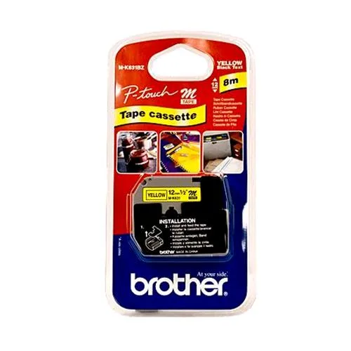 Brother MK-631BZ Nastro M Nero / Giallo 12 x 8 mm