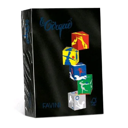 Cartotecnica Favini le Cirque Forti Risma da 250 Fogli 160 g 21 x 29.7 cm A4 Nero