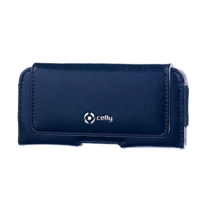 Celly Style Pochette in Similpelle per Smartphone Misura XL Blu