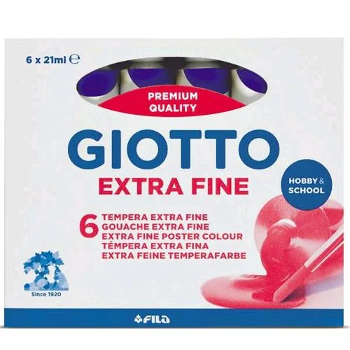 Giotto Extra Fine Tempera Tubo da 21ml Col. Violetto Conf 6 Pz.