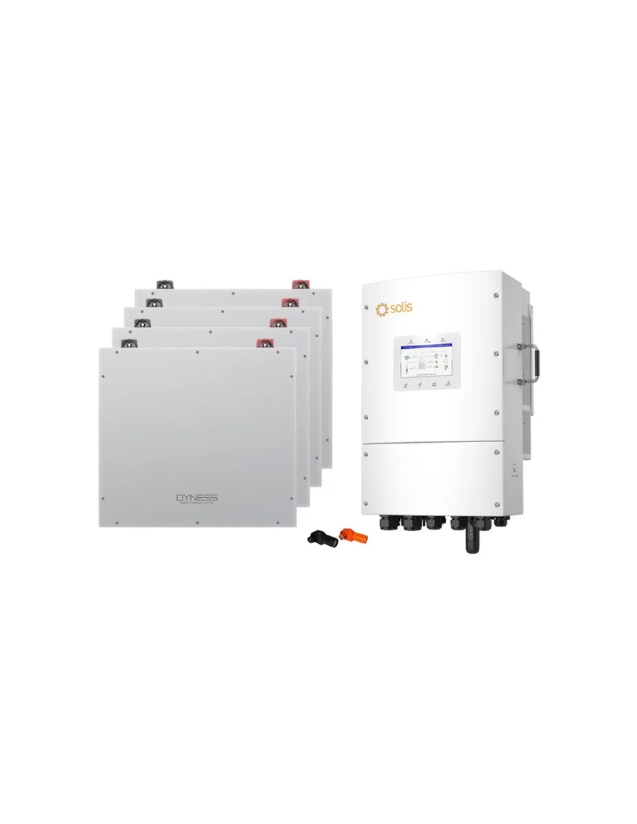 Sistema di accumulo trifase inverter 15kW Solis LV batteria al litio 20.48kWh Dyness DL5.0C