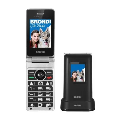 Brondi Amico Prezioso Dual SIM 2.8" 32M+32M Tasti Grandi Tasto Sos Fotocamera 1.3 MP Black Metal