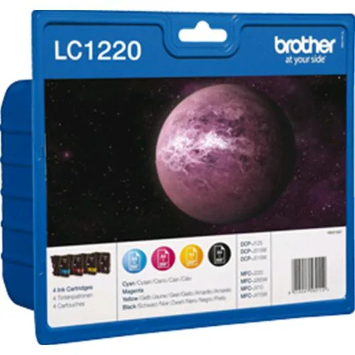 Brother Multipack LC-1220VALBP Cartuccia Dinchiostro (Nero-YCM) per MFC-J430W/J625DW/J825DW