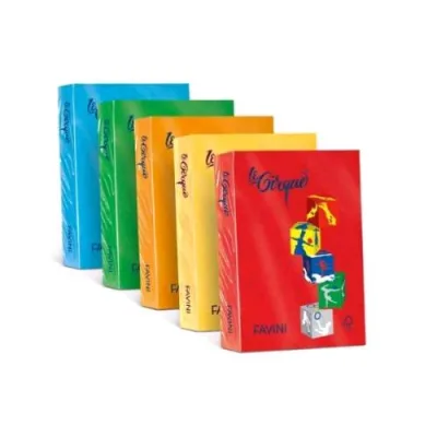 Cartotecnica Favini le Cirque Forti Risma da 500 Fogli 80 g 21 x 29.7 cm A4 Arancio Tropico