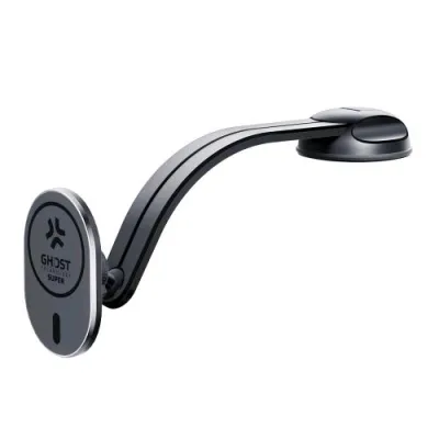 Celly Supporto Magnetico da Auto per Cruscotto e/O Parabrezza, Compatibile con Allineamento Magnetico Magsafe Braccio Flessibile Nero
