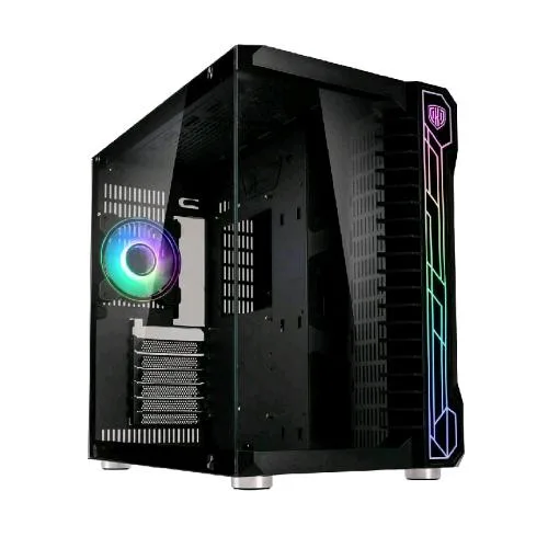 Kolink Unity Code x ARGB Case Middle Tower ATX Micro-ATX Mini-Itx Panello Frontale e Laterale in Vetro Temperato 1XUSB 2.0 2XUSB 3.0 1XVENTOLA 120mm ARGB PWM Preinstallata Audio HD Black