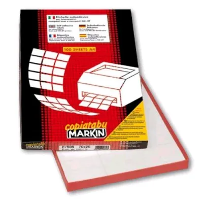 Markin Conf 1600 Etichette Adesive 105X40 mm Bianco