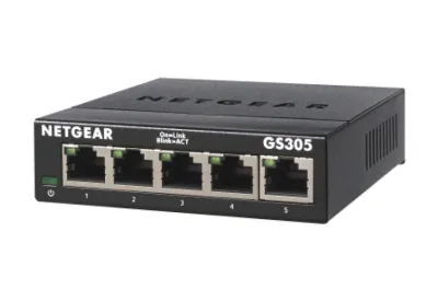 Netgear GS305-300PES Switch di Rete Non Gestito L2 Gigabit Ethernet (10/100/1000) Nero