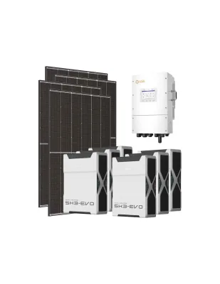 Kit fotovoltaico trifase 15470W inverter 15kW LV Solis litio 31.32kWh Weco EVO 5k3