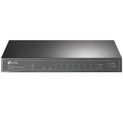 Tp-Link TL-SG1210P SWITCH NON GESTITO - 8 x 10/100/1000 (PoE+) + 1 x 10/100/1000 (uplink) + 1 x Gigabit SFP (uplink) - PoE+ (63 W) DESKTOP GRIGIO