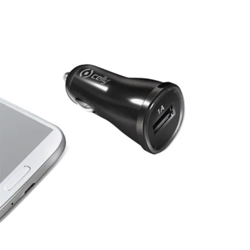 Celly Ccusb Caricabatterie da Auto Compatibile iPhone 5S Porta USB 1A Colore Black