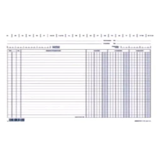 Edipro Schede Dare/Avere/Saldo 210X150MM A5 Orizzontale Col. Blu 100 Fogli