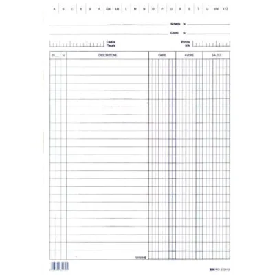 Edipro Schede Dare/Avere/Saldo 240X170MM Col.blu 100 Fogli
