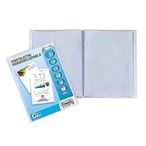 Favorit Portalistini Peronalizzabile in PP 220X300MM A4 6 Buste Col. Trasparente