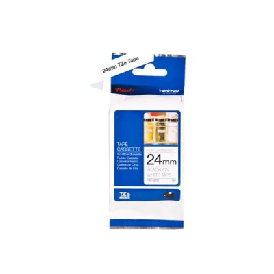 Brother Nastro 24mm Non Laminato 8 m Nero Bianco