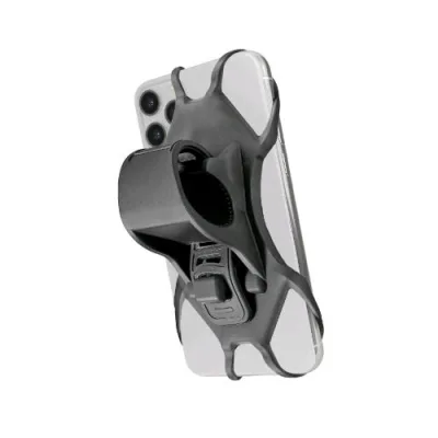 Celly Swipebike Supporto Universale Smartphone per Manubrio in Silicone con Gancio Grigio