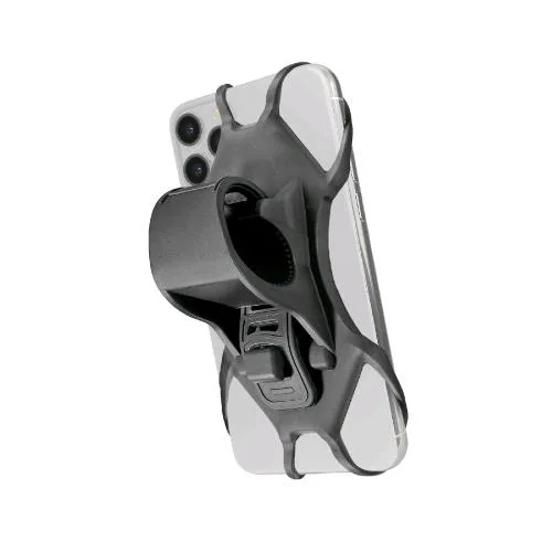 Celly Swipebike Supporto Universale Smartphone per Manubrio in Silicone con Gancio Grigio